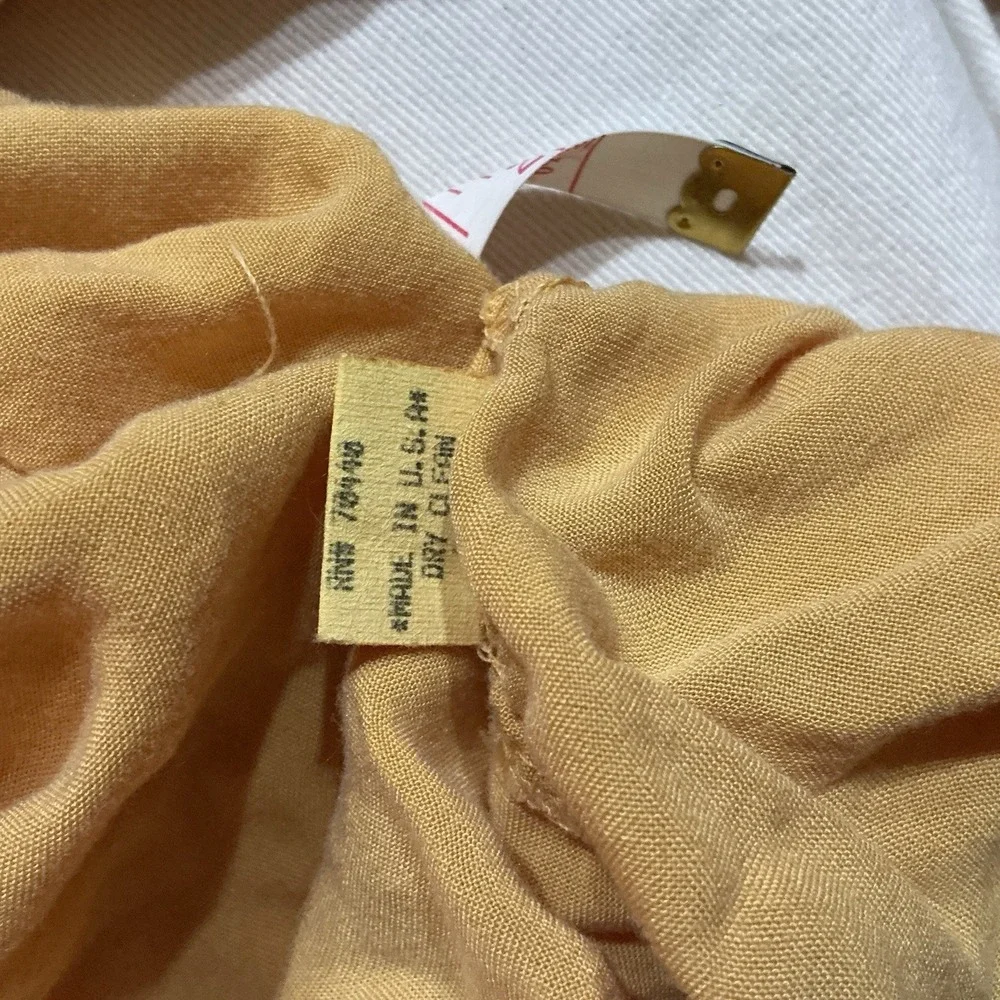 VTG  Compagnie Internationale Express Ruffle Neck Blouse Women's M Peach - Picture 10 of 12